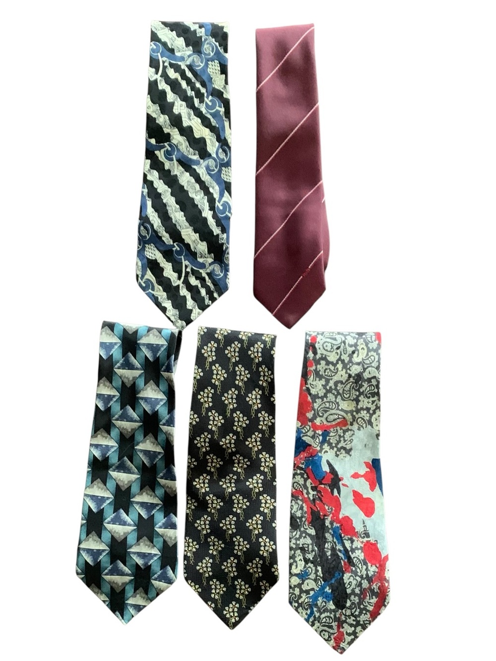 Vtg Men’s Necktie Lot - Westminster, Carlo Battini, X'Anbrini, and Others